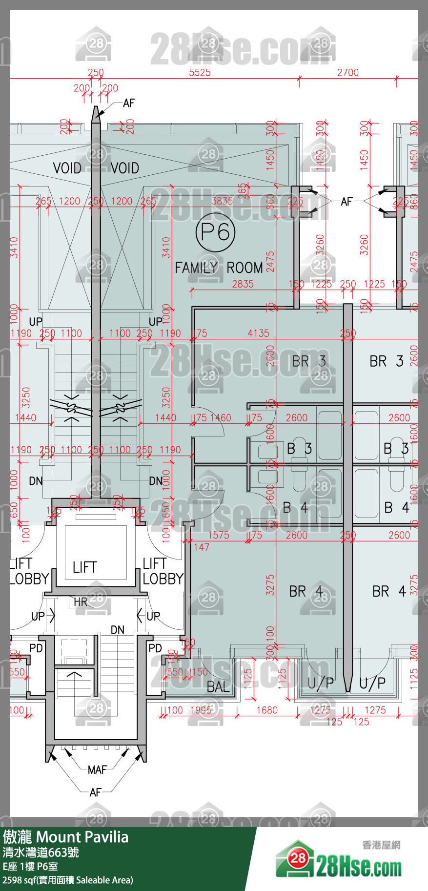 傲瀧 E座1樓 P6室 平面圖