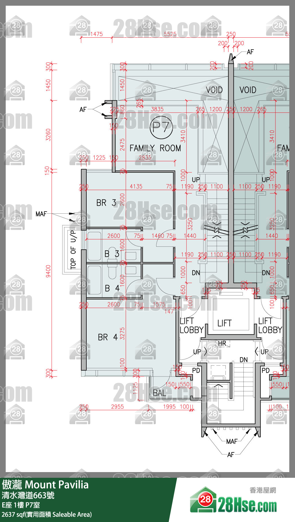 傲瀧 E座1樓 P7室 平面圖
