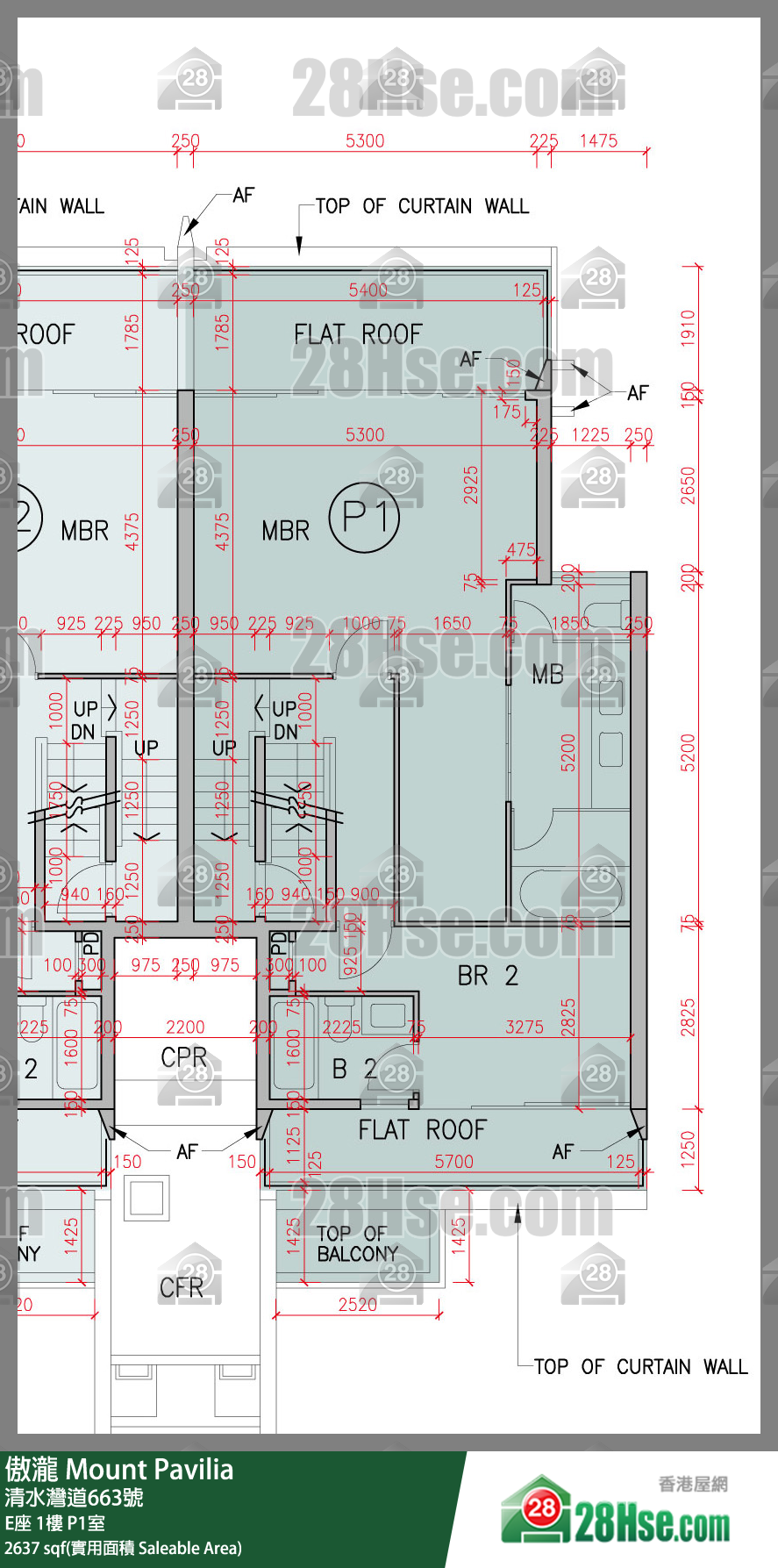 傲瀧 E座1樓 P1室 平面圖