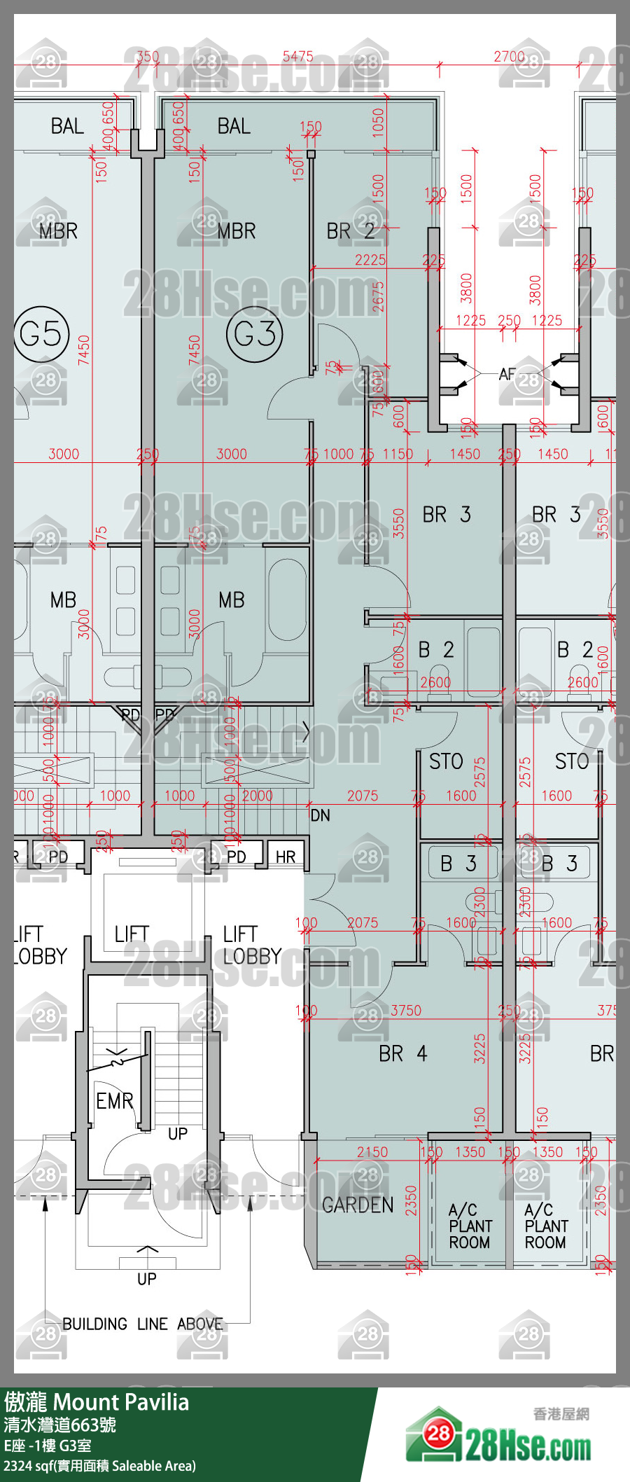 傲瀧 E座LG樓 G3室 平面圖