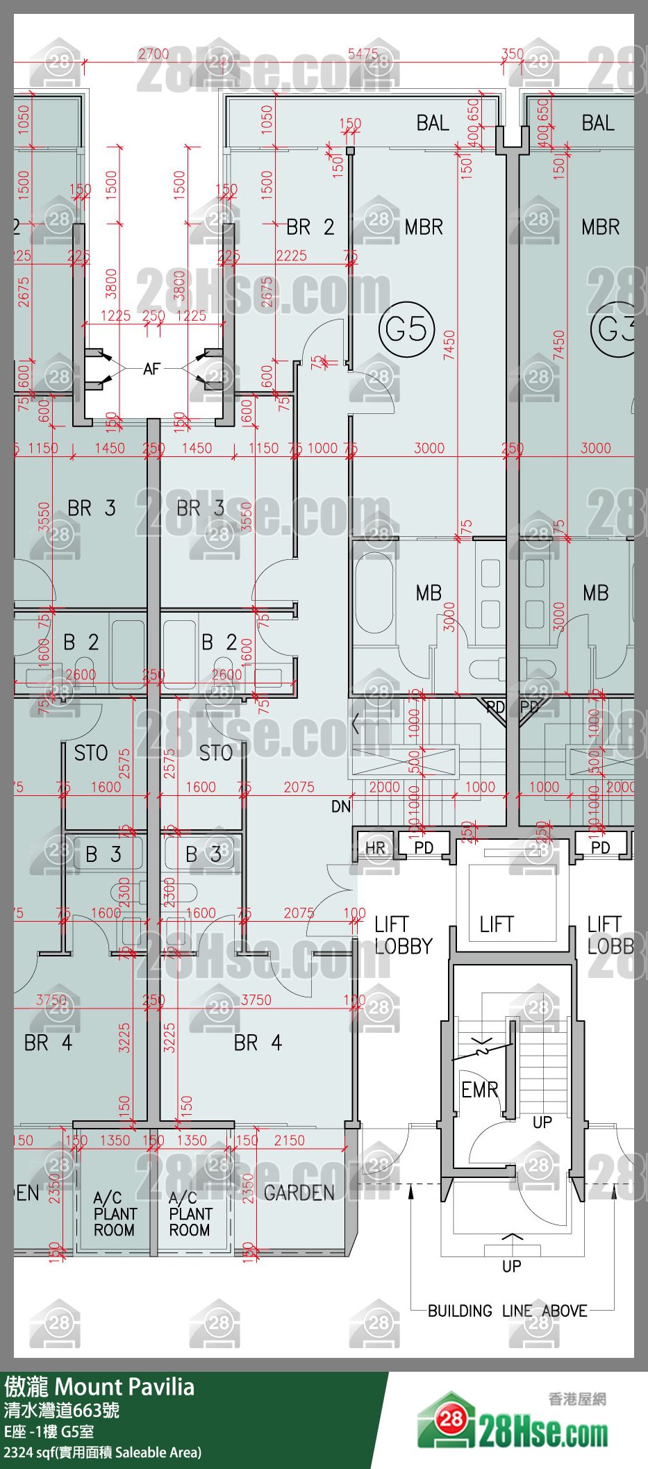 傲瀧 E座LG樓 G5室 平面圖