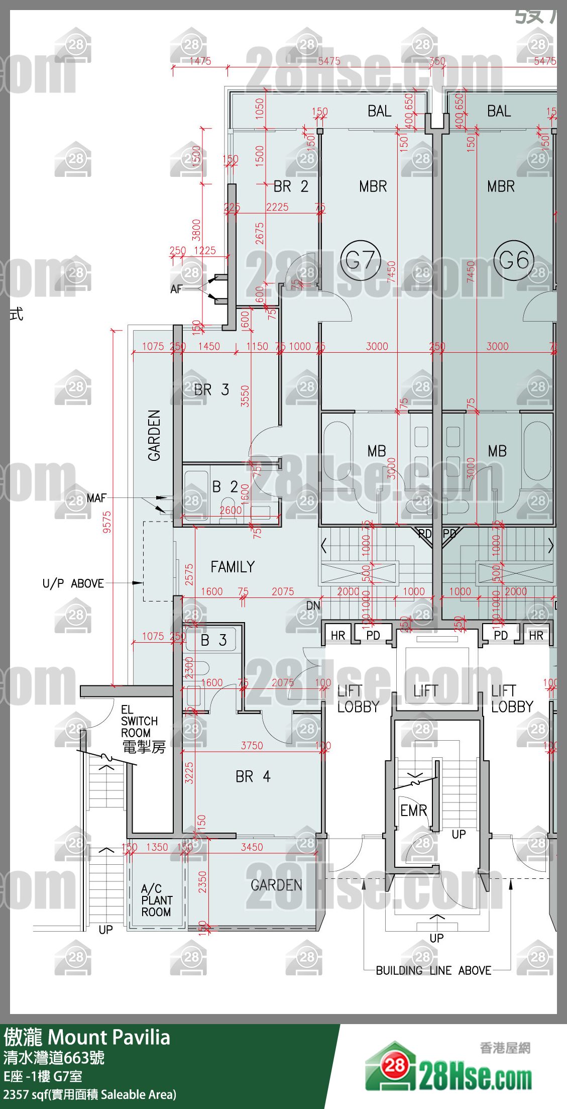傲瀧 E座LG樓 G7室 平面圖