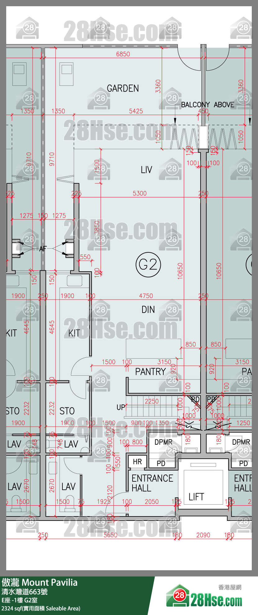 傲瀧 E座LG樓 G2室 平面圖