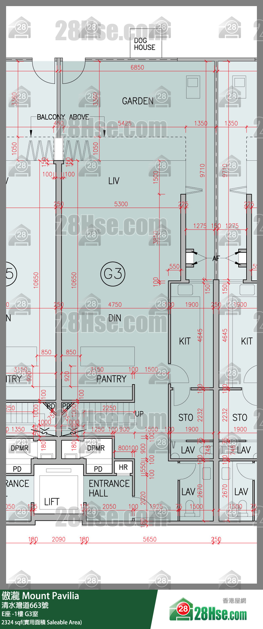 傲瀧 E座LG樓 G3室 平面圖