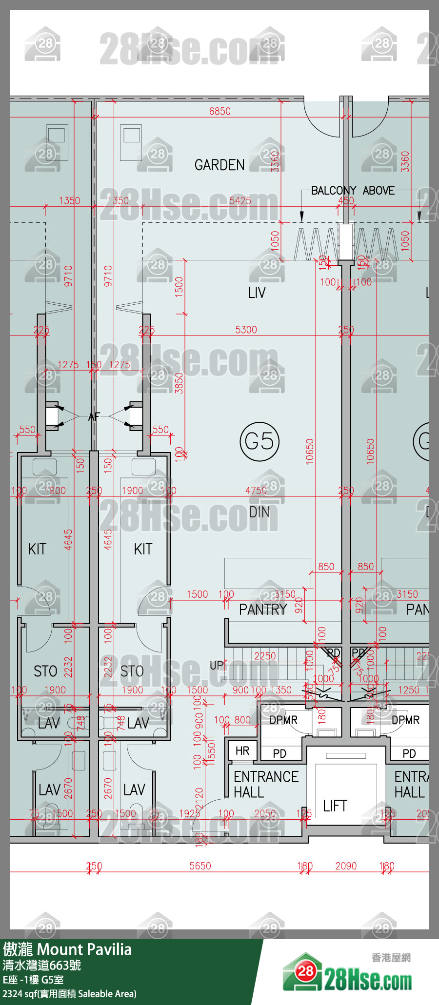 傲瀧 E座LG樓 G5室 平面圖