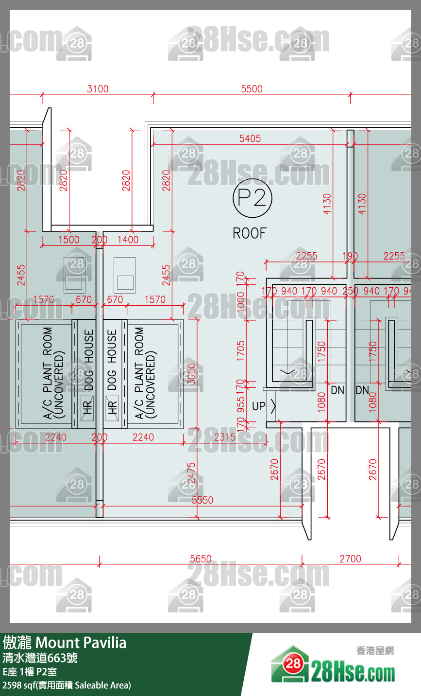 傲瀧 E座1樓 P2室 平面圖