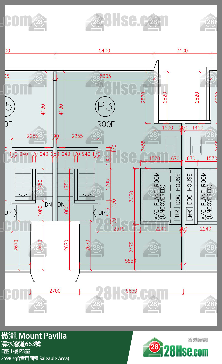 傲瀧 E座1樓 P3室 平面圖