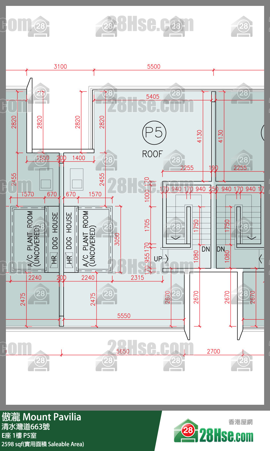 傲瀧 E座1樓 P5室 平面圖