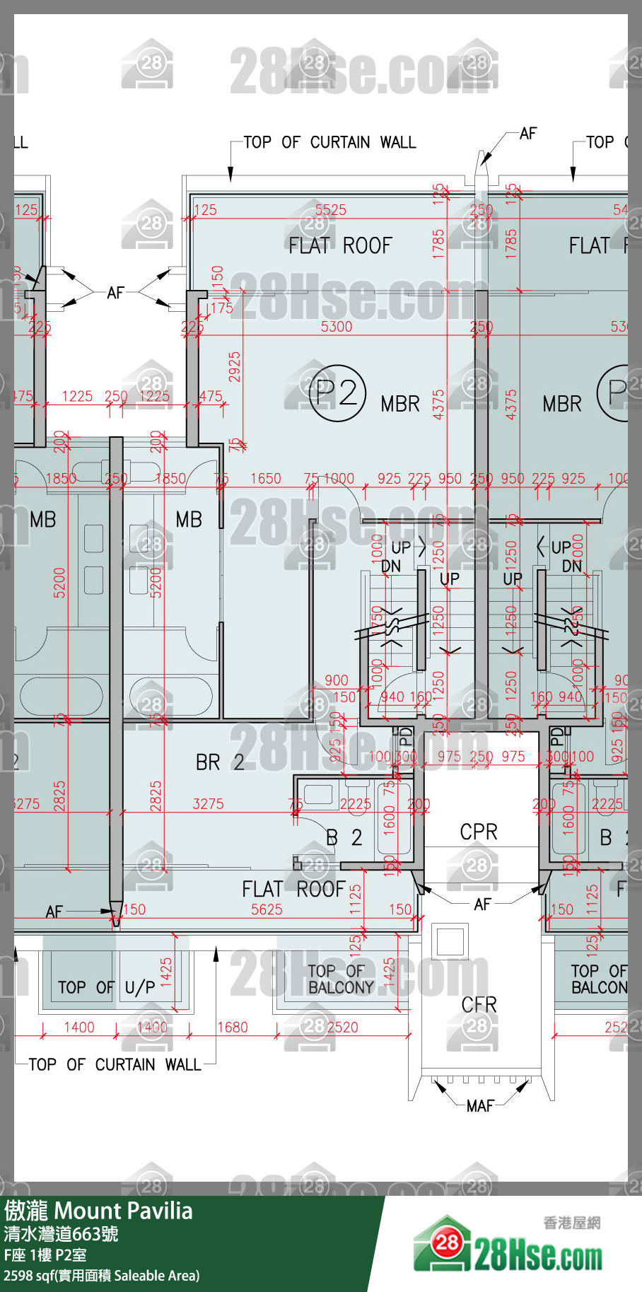 傲瀧 F座1樓 P2室 平面圖