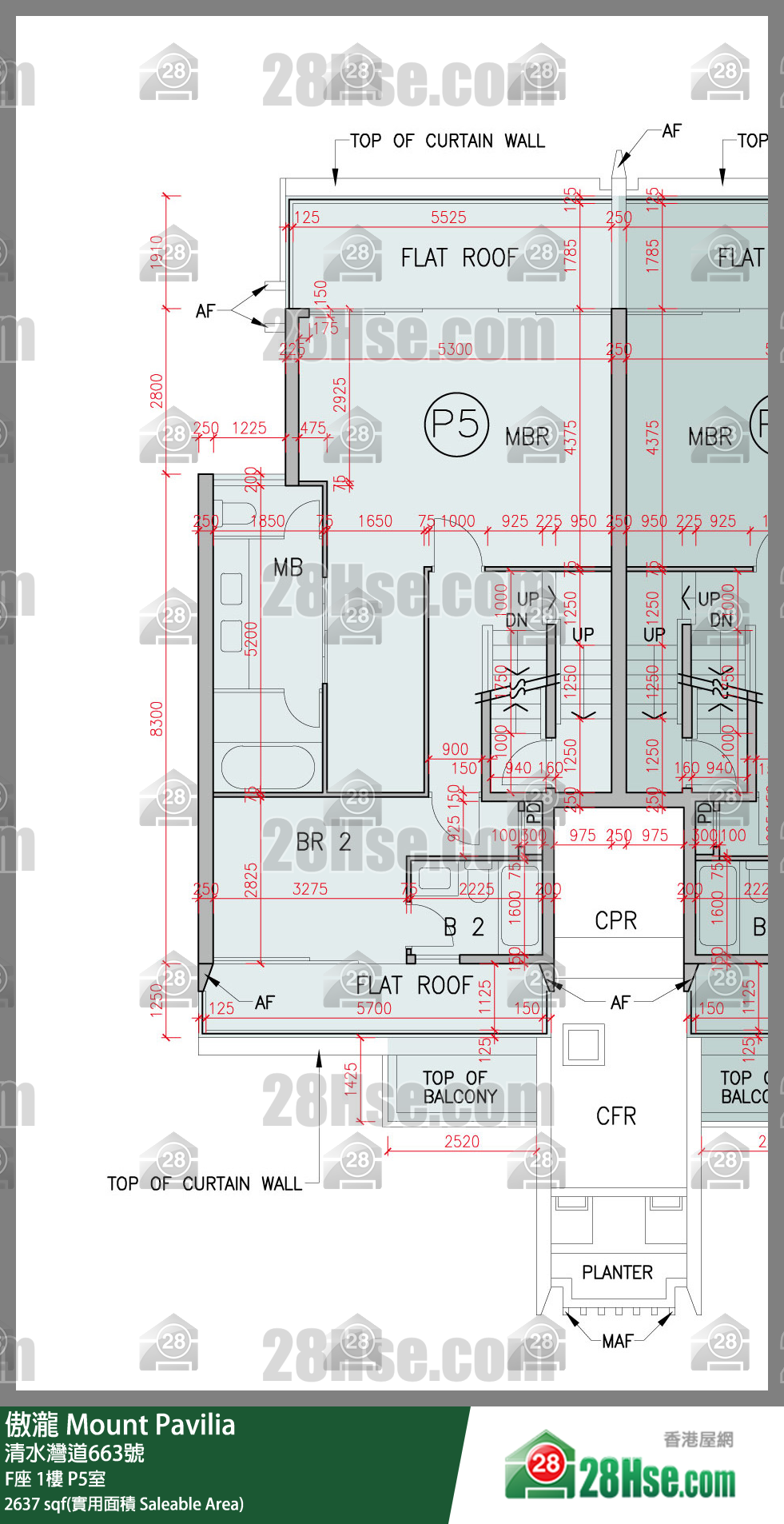傲瀧 F座1樓 P5室 平面圖