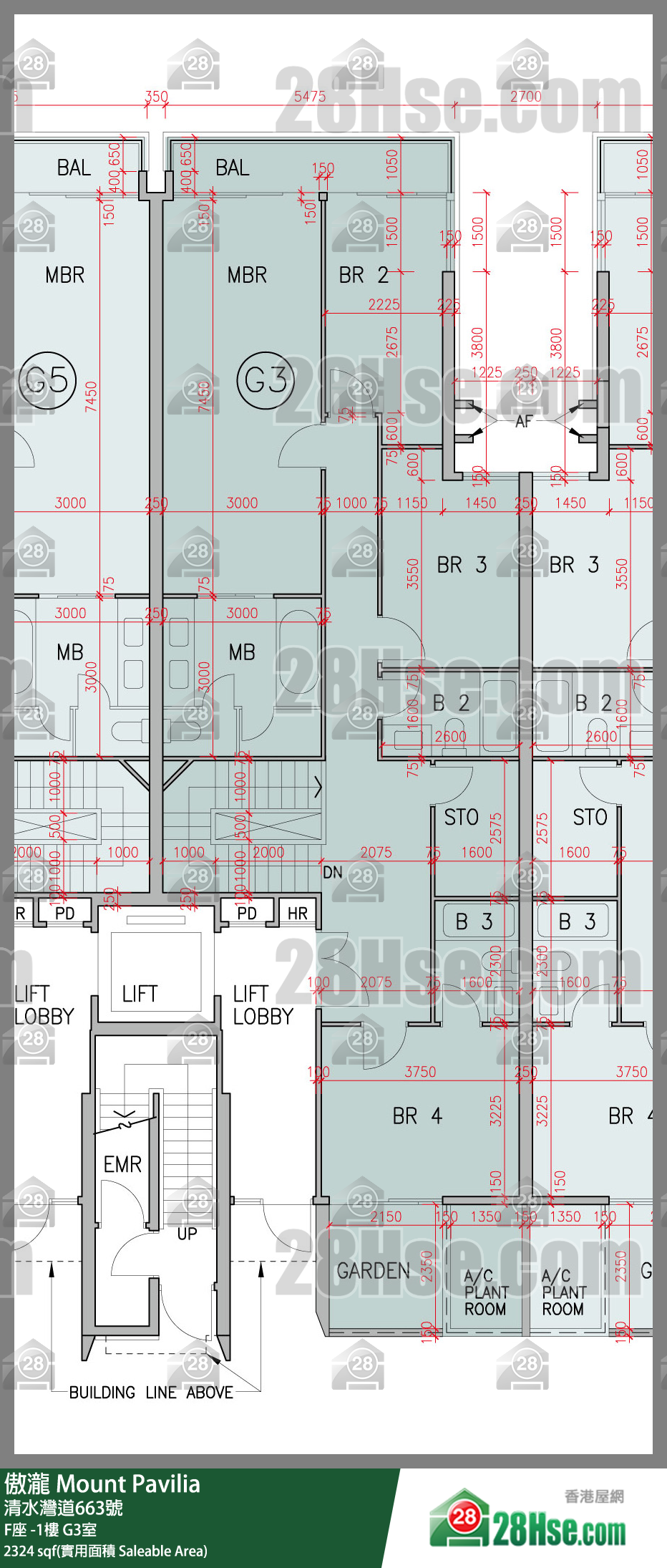 傲瀧 F座LG樓 G3室 平面圖