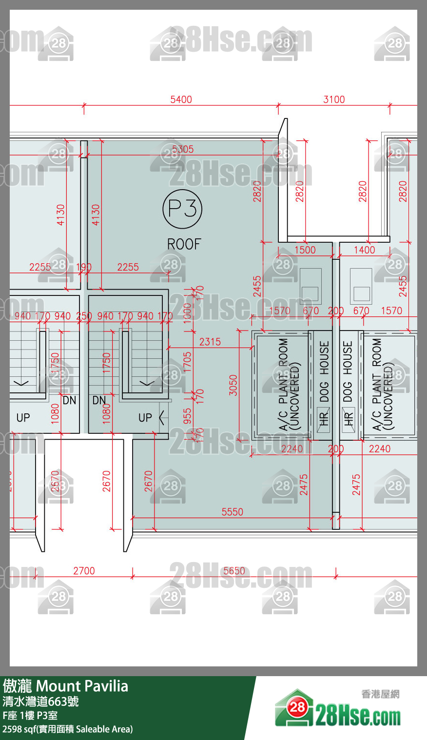 傲瀧 F座1樓 P3室 平面圖