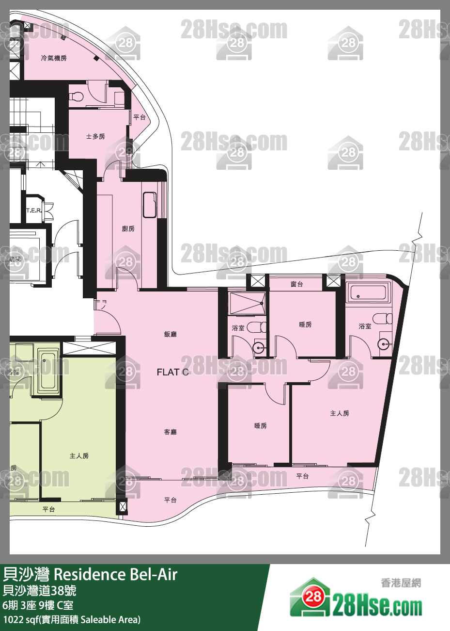貝沙灣 6期3座9樓 C室 平面圖