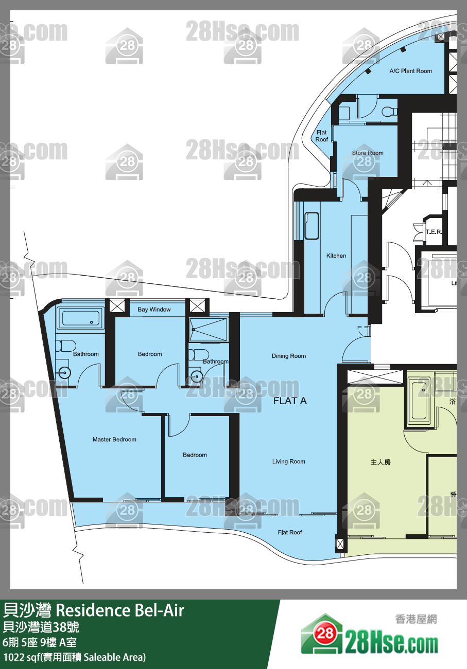 貝沙灣 單位平面圖(由 28Hse 提供)