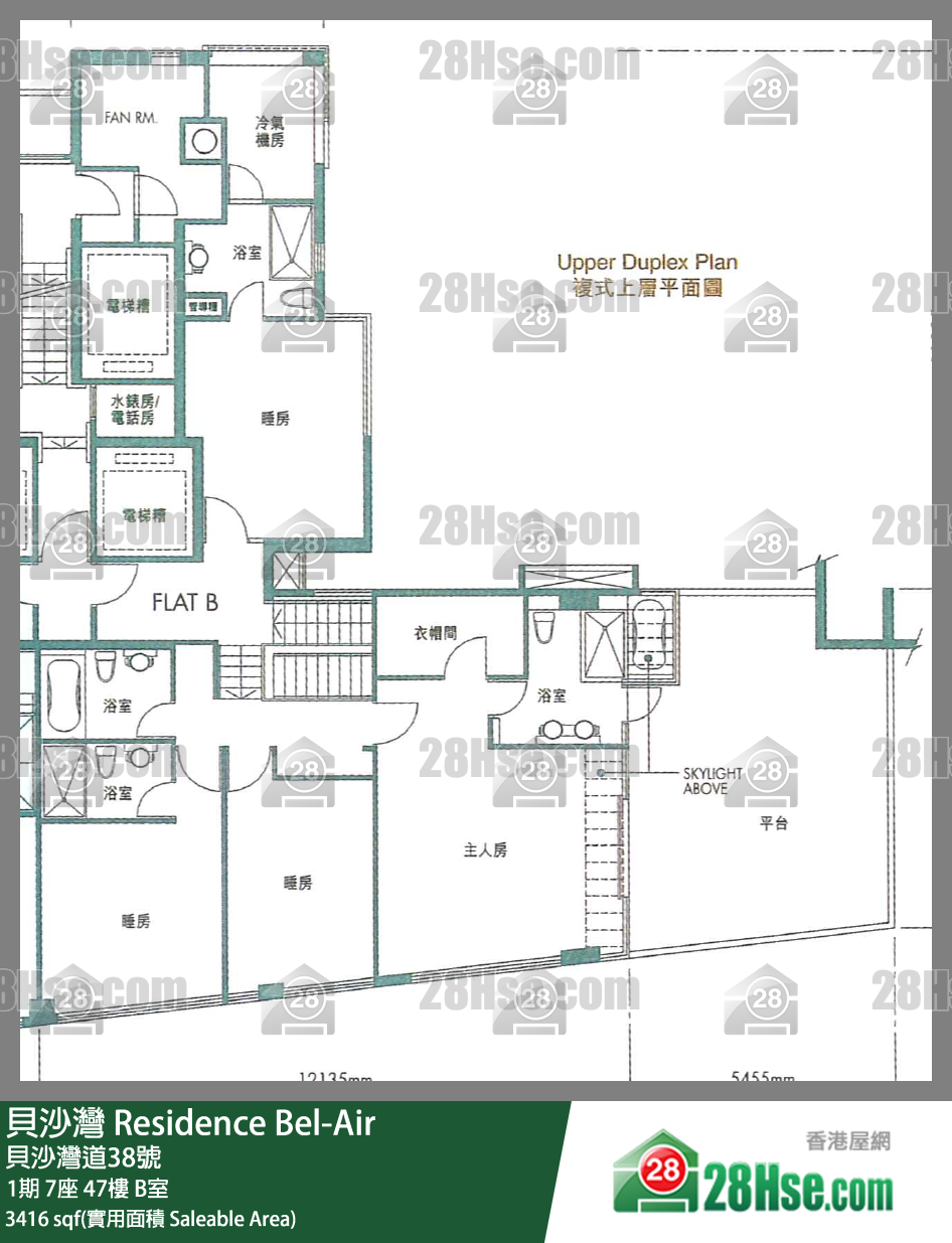 貝沙灣 1期7座47樓 B室 平面圖