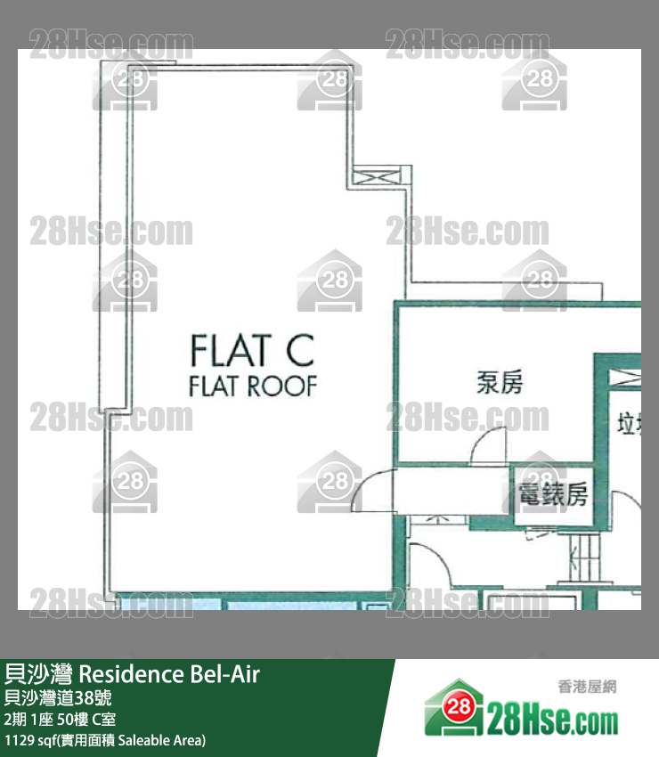 貝沙灣 2期1座50樓 C室 平面圖