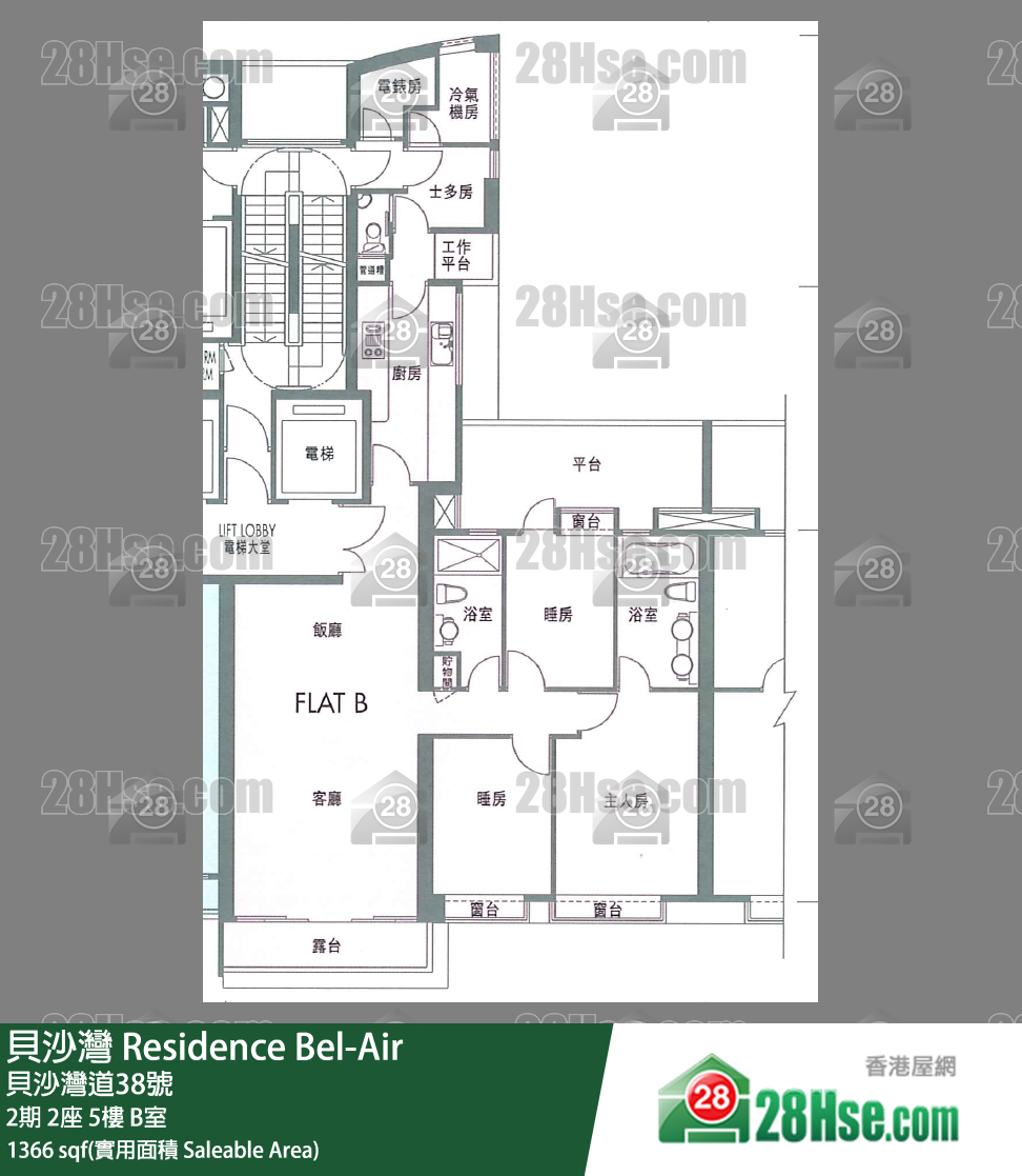 贝沙湾 2期2座5楼 B室 平面图