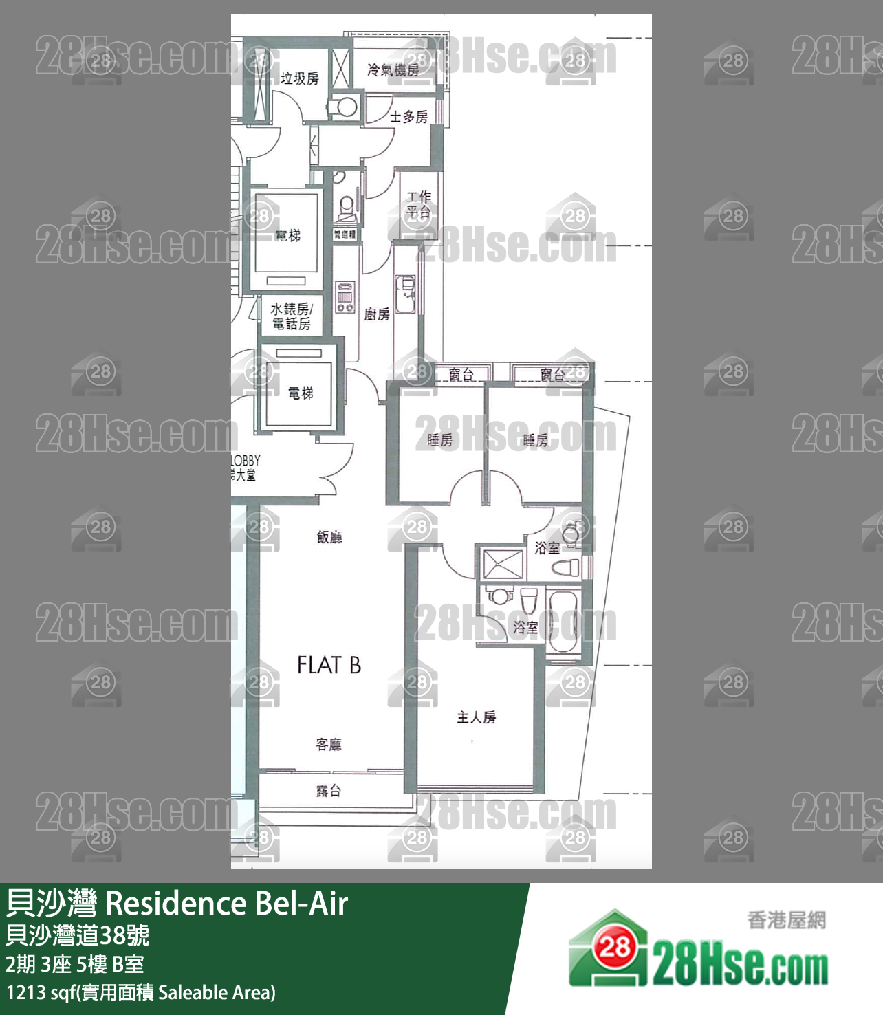 贝沙湾 2期3座5楼 B室 平面图