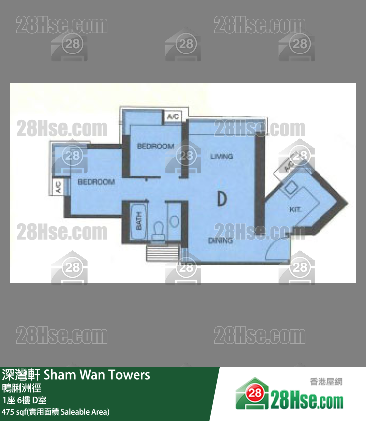 深灣軒 1座 6樓 D室 平面圖