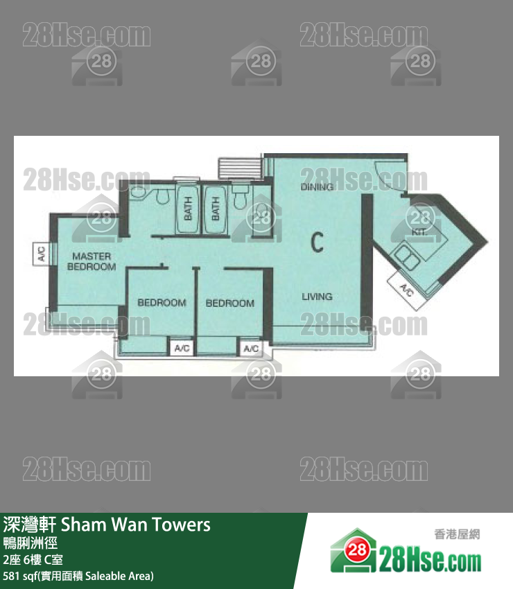 深灣軒 2座6樓 C室 平面圖