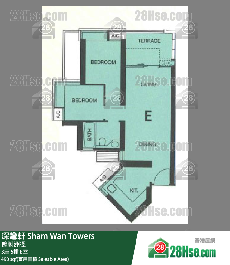 深灣軒 3座6樓 E室 平面圖
