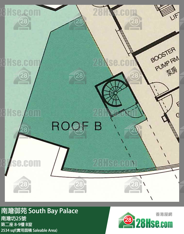 南湾御苑 第二座8楼 B室 平面图