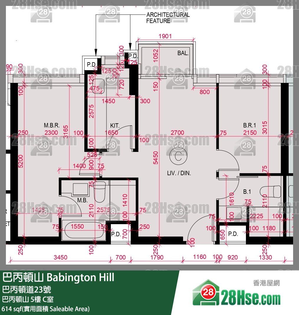 巴丙頓山 巴丙頓山 5樓 C室 平面圖