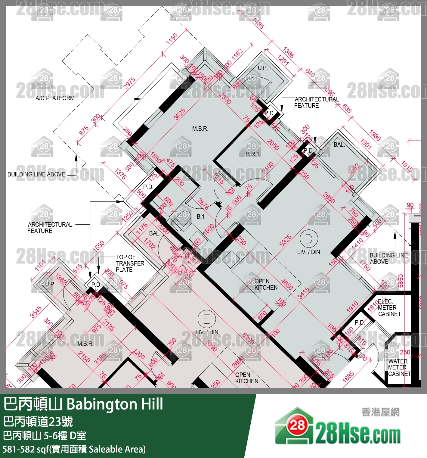 巴丙頓山 巴丙頓山 5樓 D室 平面圖