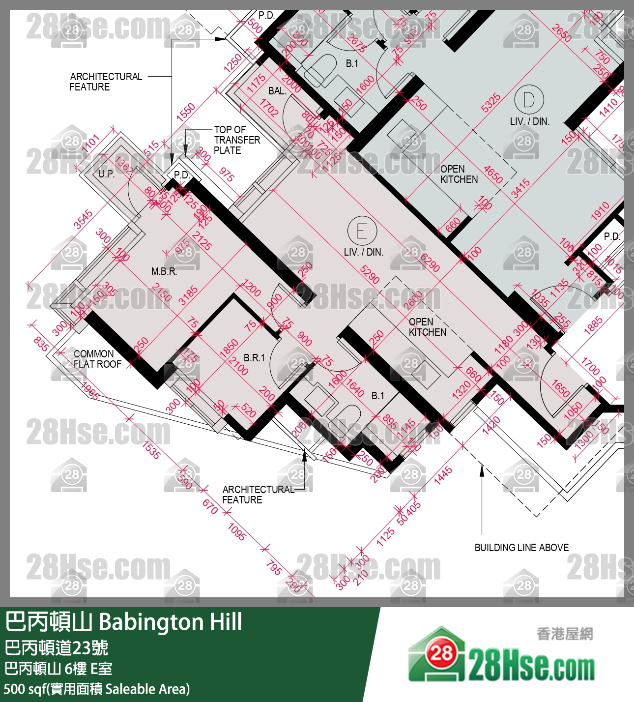 巴丙頓山 巴丙頓山 6樓 E室 平面圖