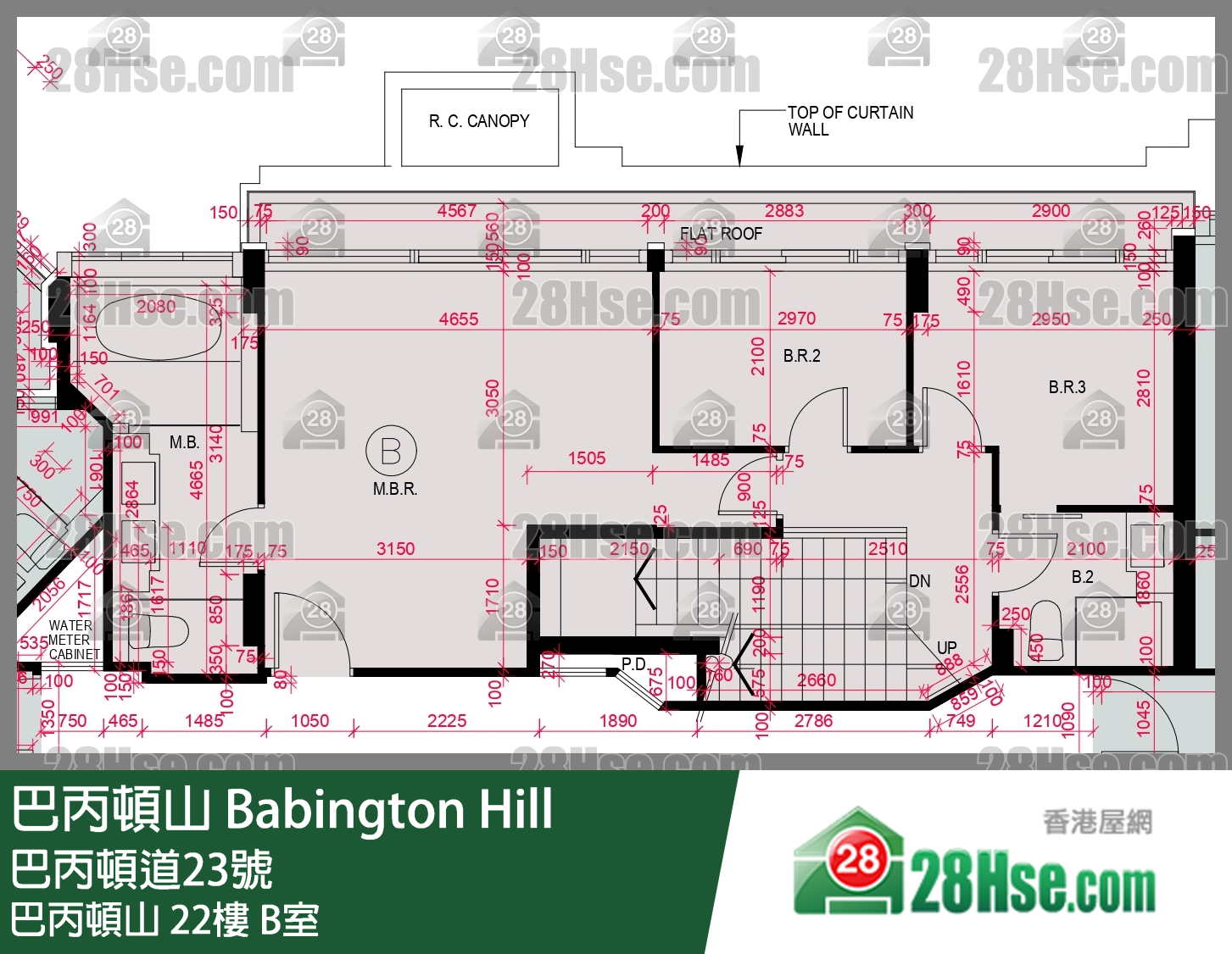 巴丙頓山 巴丙頓山 22樓 B室 平面圖