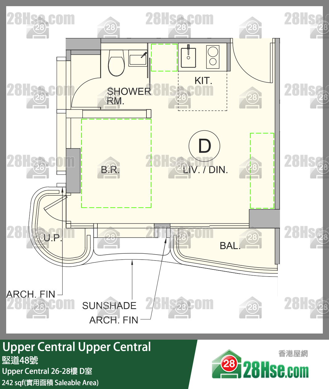 Upper Central Upper Central26樓 D室 平面圖
