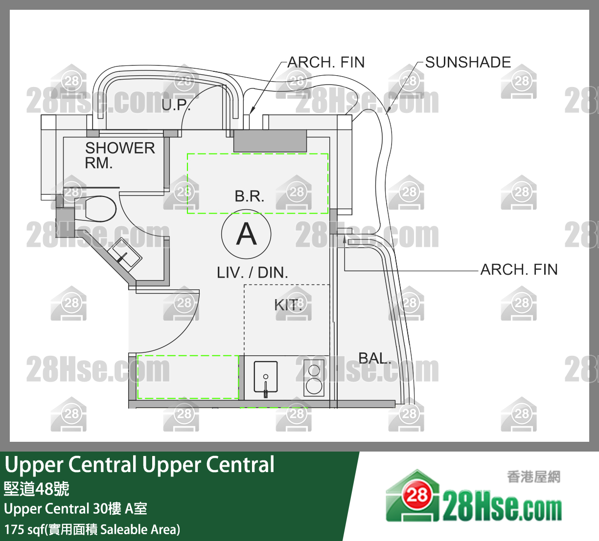 Upper Central Upper Central30樓 A室 平面圖