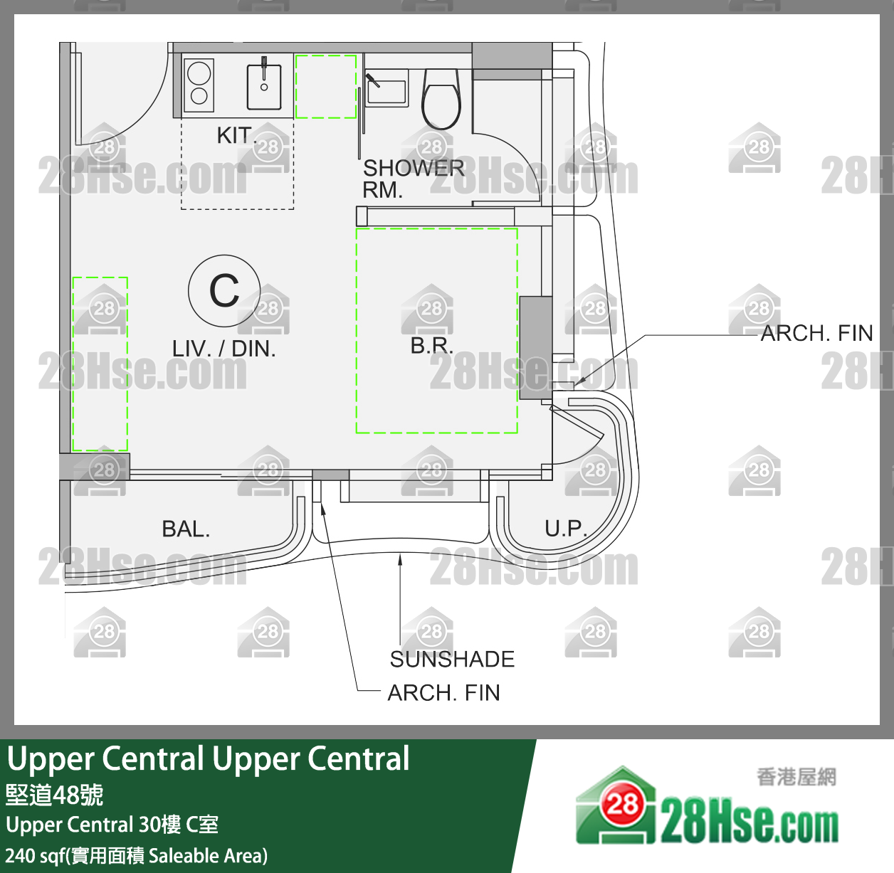 Upper Central,  Flat C, 30/f, Upper Central FloorPlan