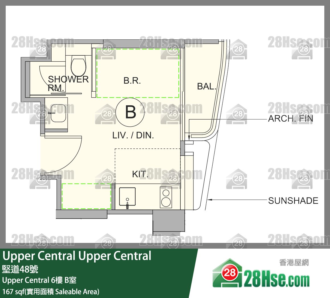 Upper Central Upper Central6樓 B室 平面圖