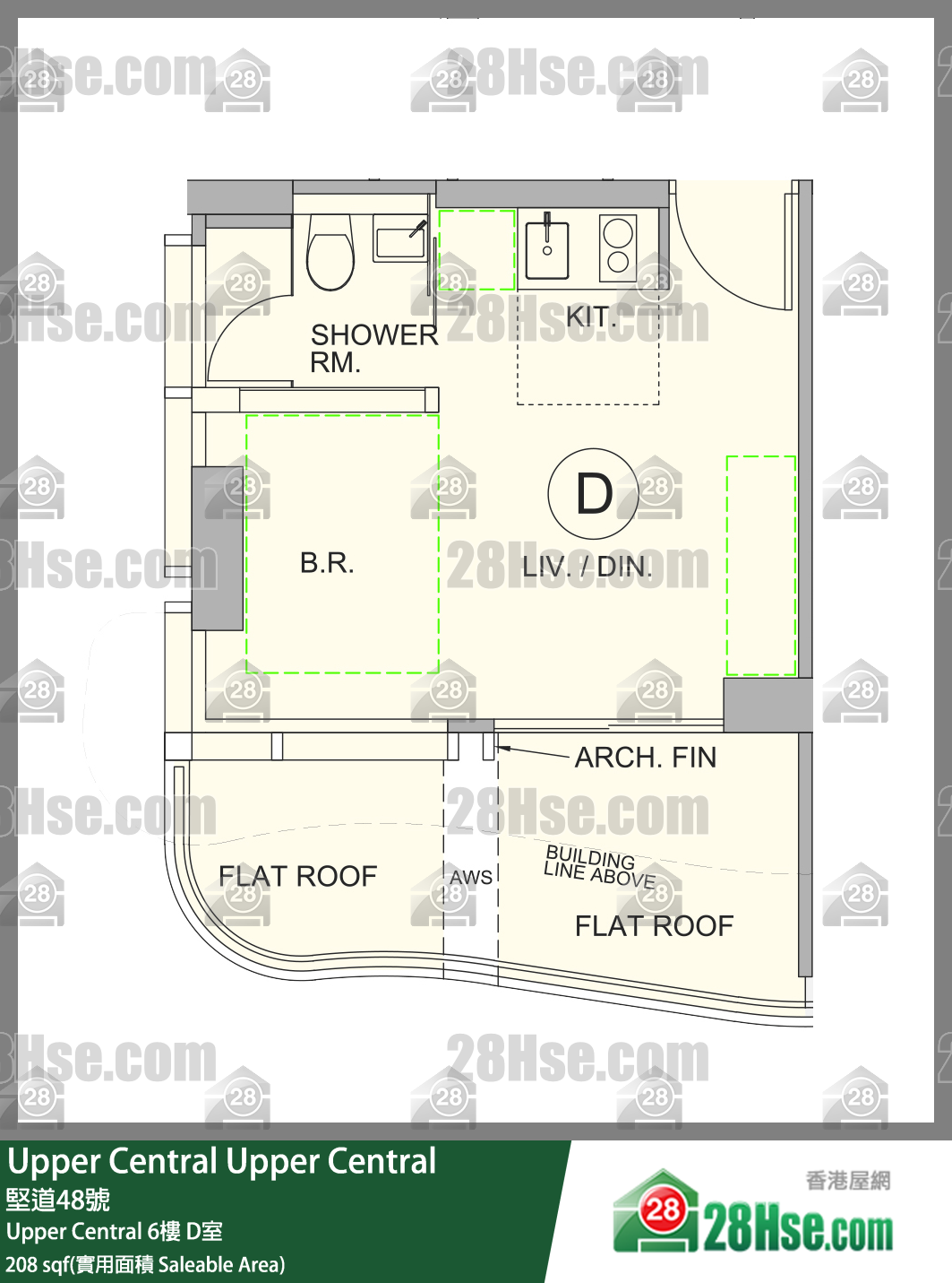 Upper Central Upper Central6樓 D室 平面圖