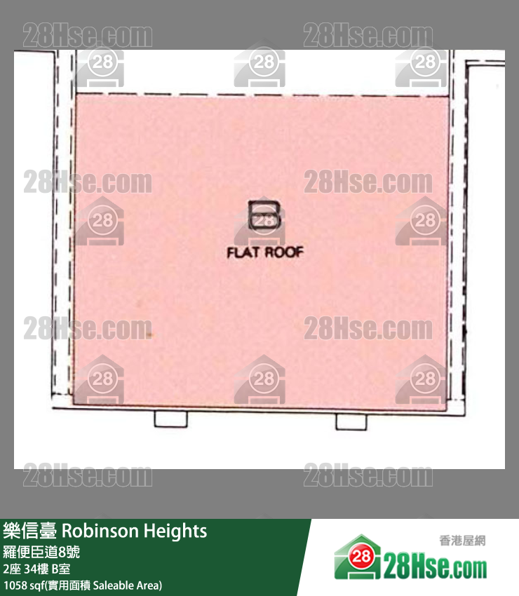 樂信臺 2座34樓 B室 平面圖