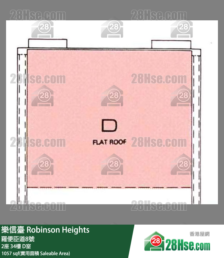 樂信臺 2座34樓 D室 平面圖