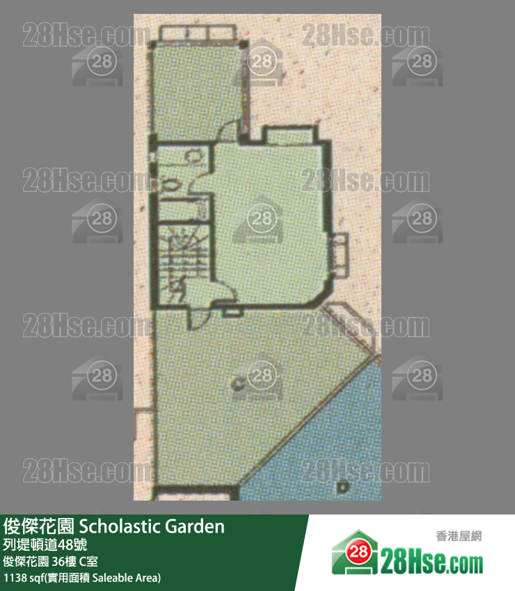 俊傑花園 俊傑花園36樓 C室 平面圖
