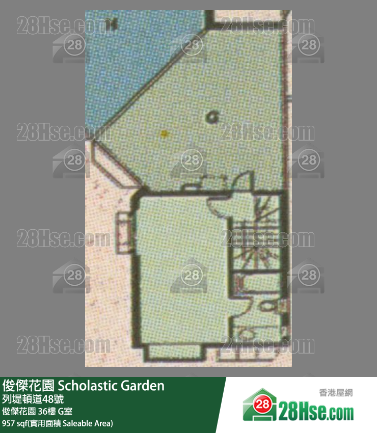 俊傑花園 俊傑花園36樓 G室 平面圖