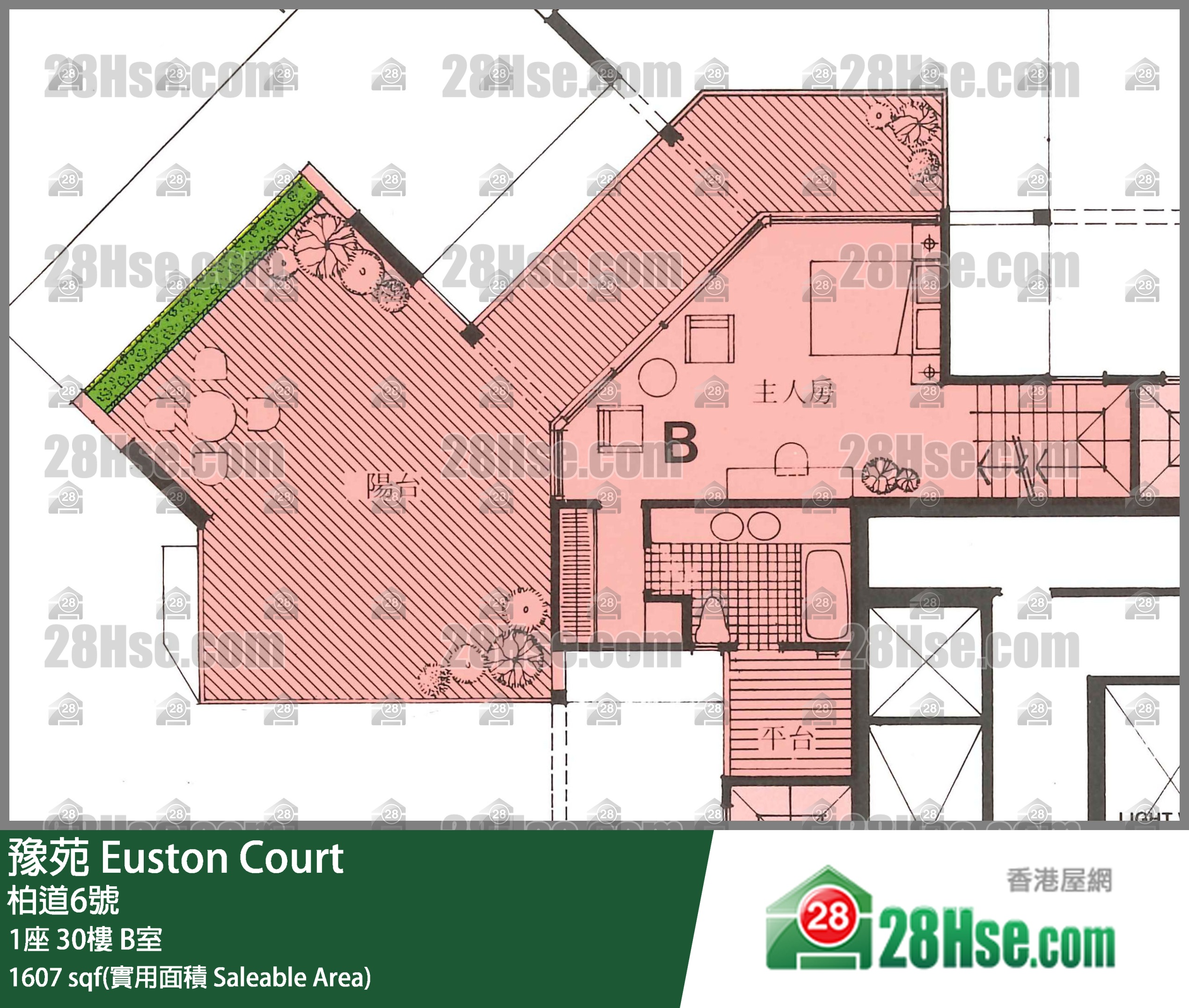豫苑 1座30樓 B室 平面圖