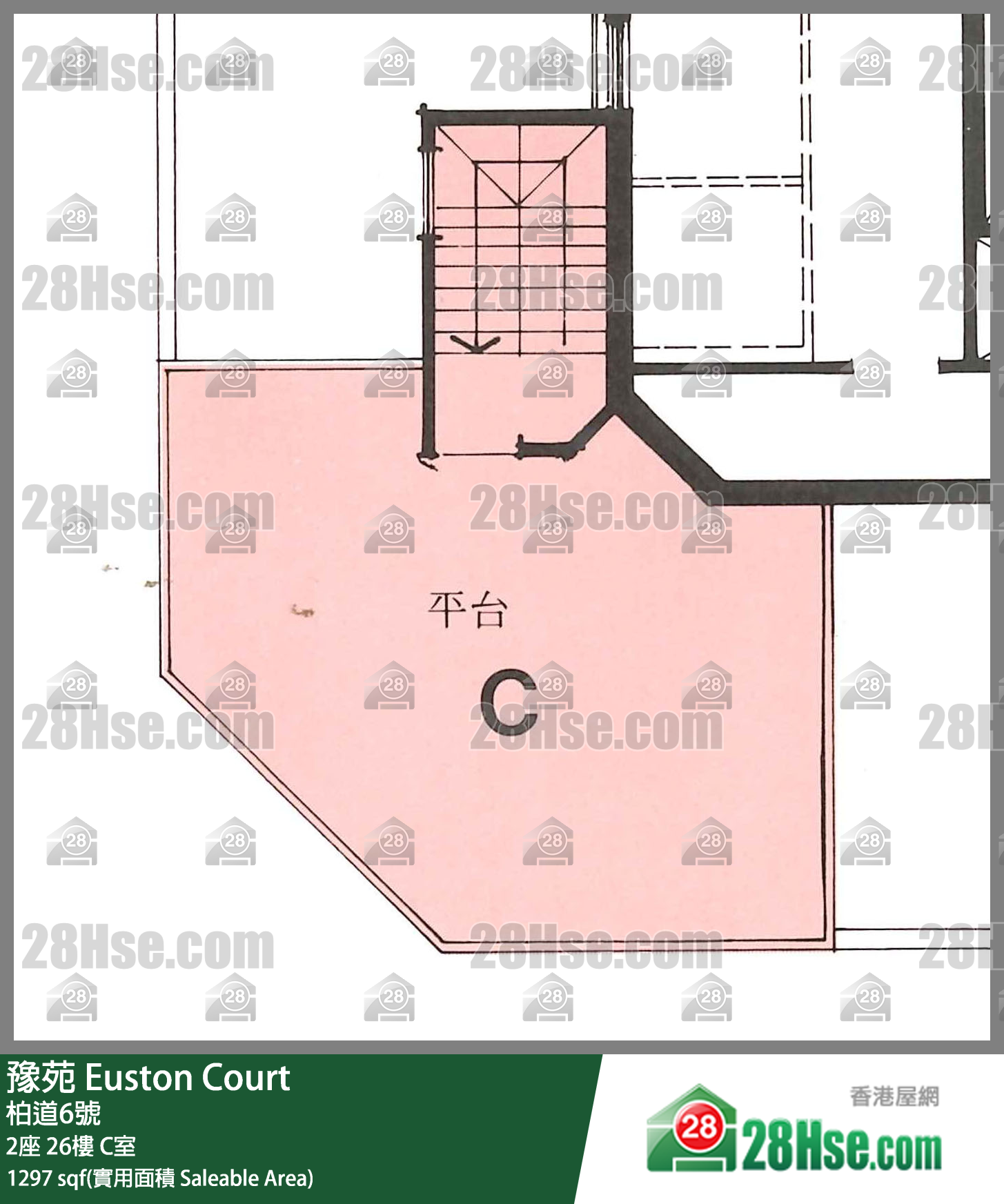 豫苑 2座26楼 C室 平面图