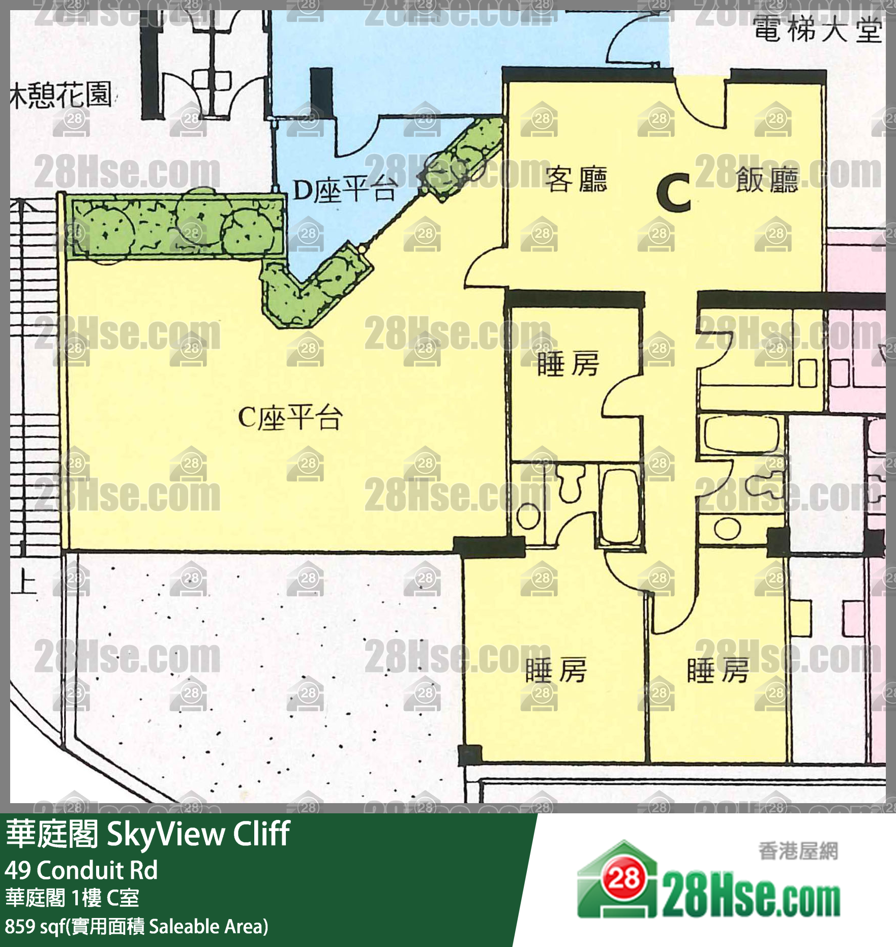 華庭閣 華庭閣 1樓 C室 平面圖