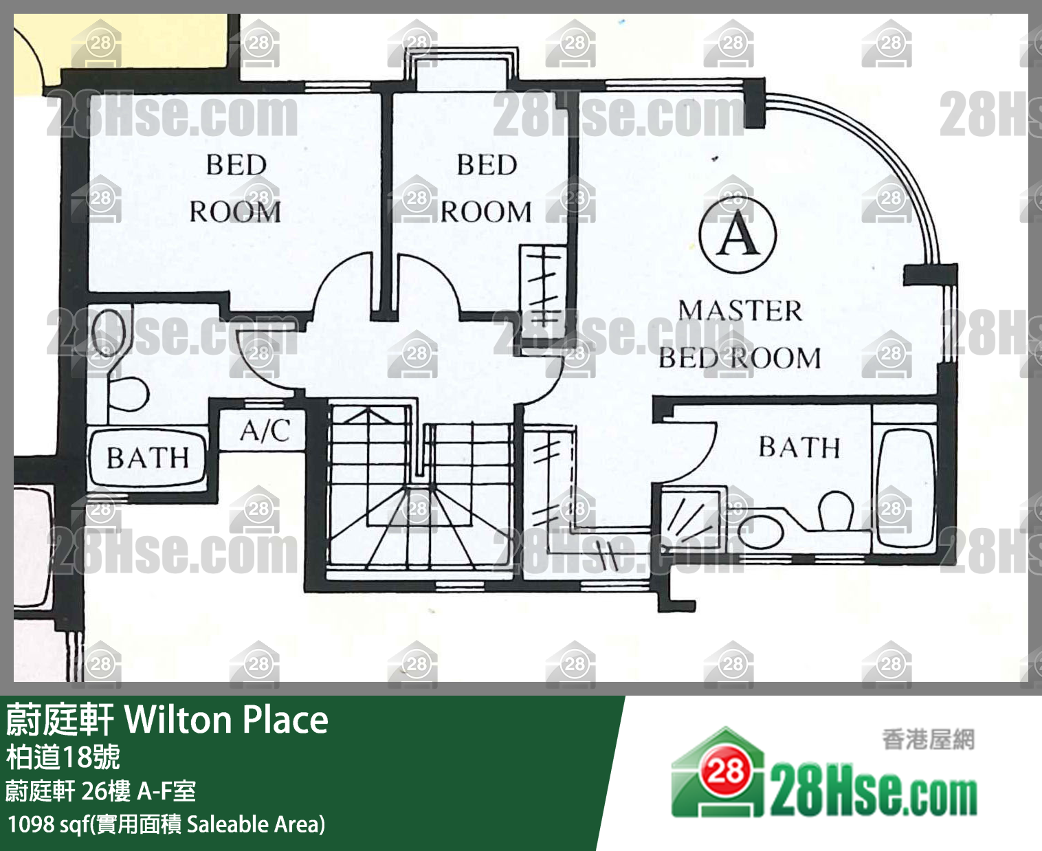蔚庭轩 单位平面图(由 28Hse 提供)