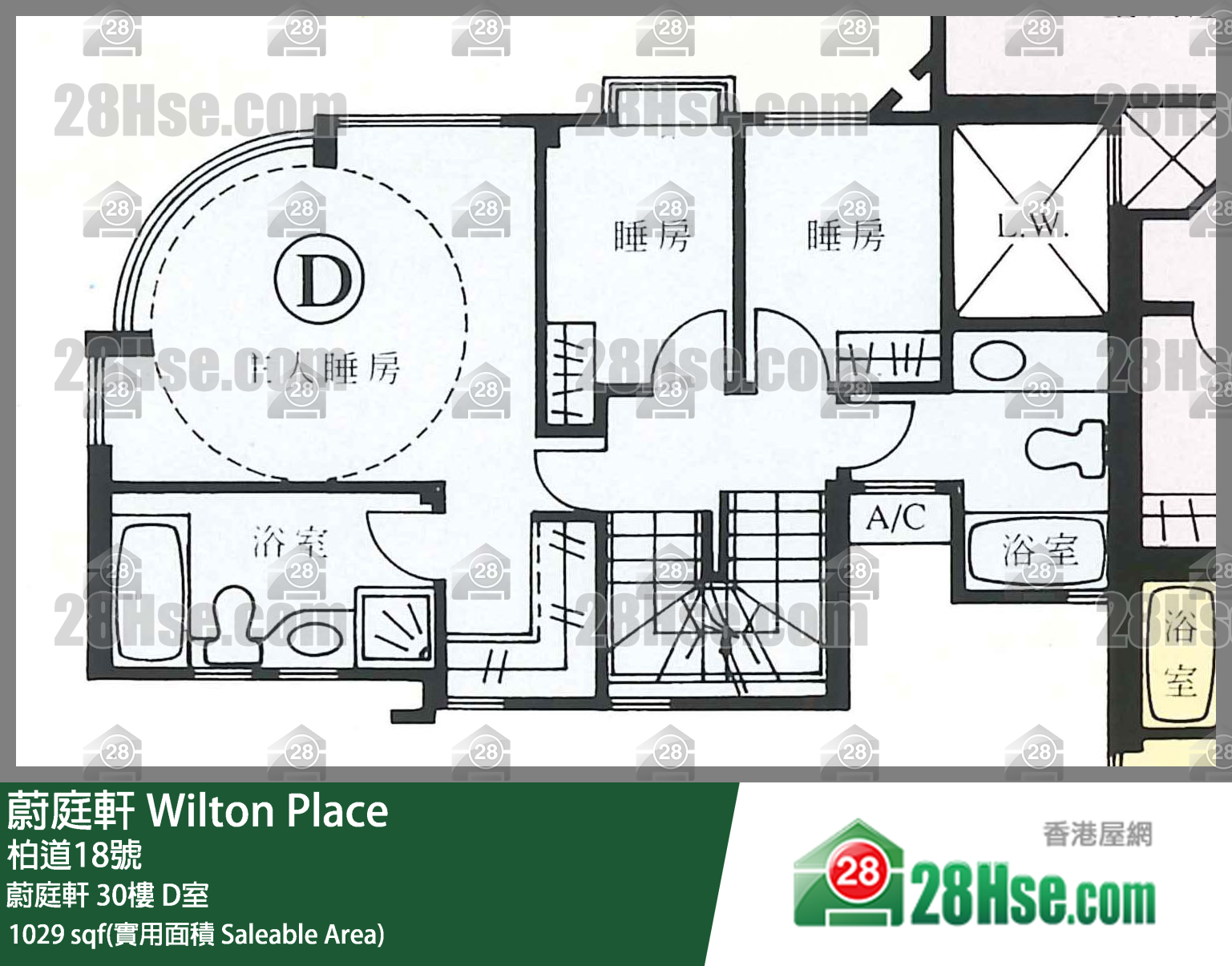 蔚庭轩 蔚庭轩30楼 D室 平面图