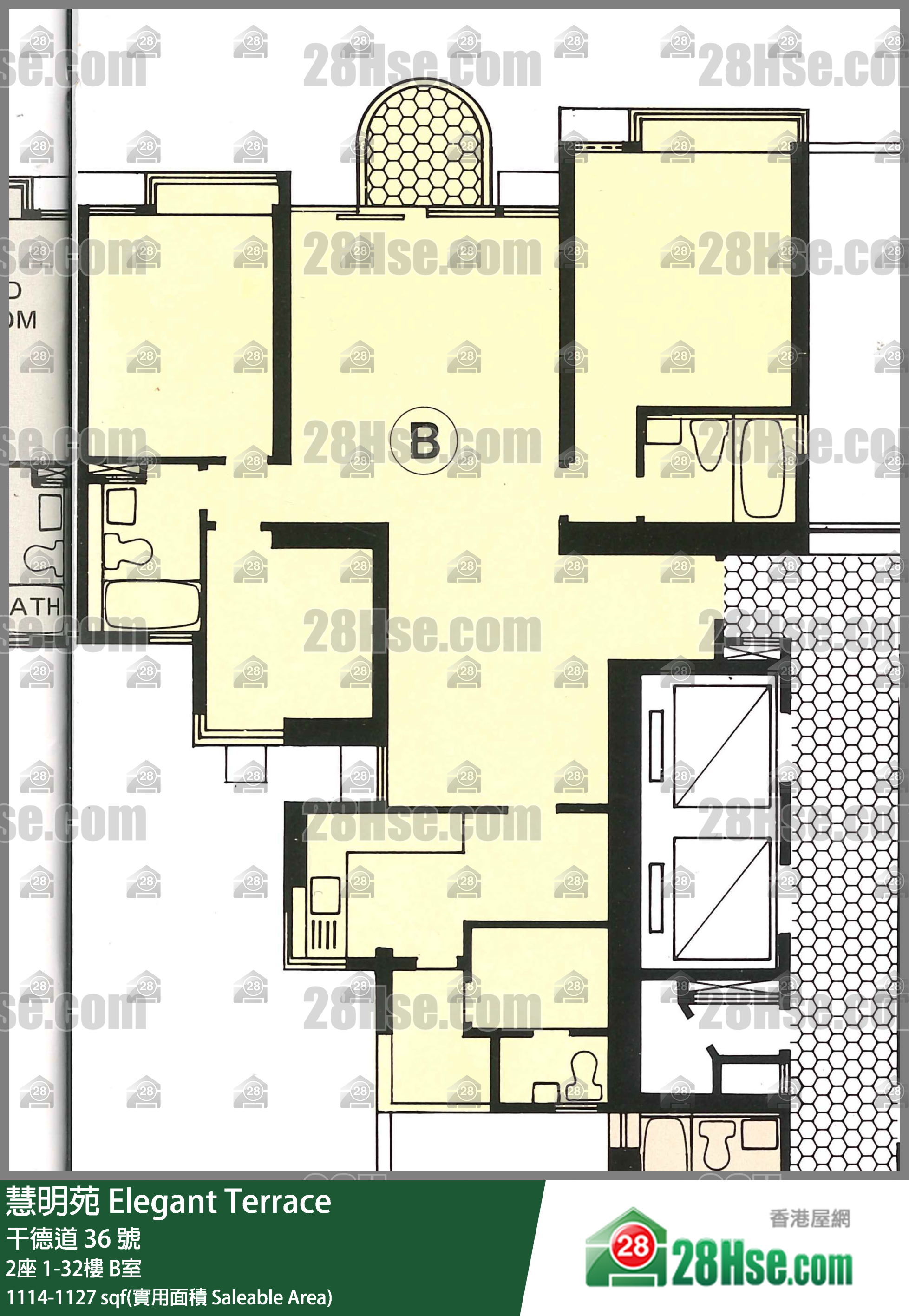 慧明苑 2座5楼 B室 平面图