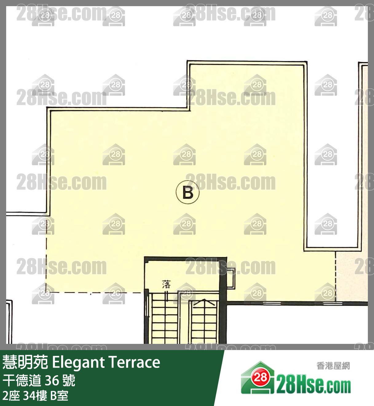 慧明苑 2座34樓 B室 平面圖