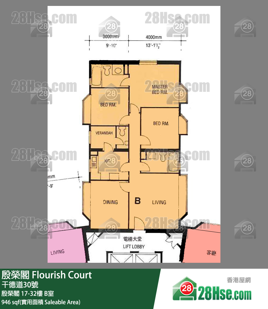 殷榮閣 殷榮閣31樓 B室 平面圖