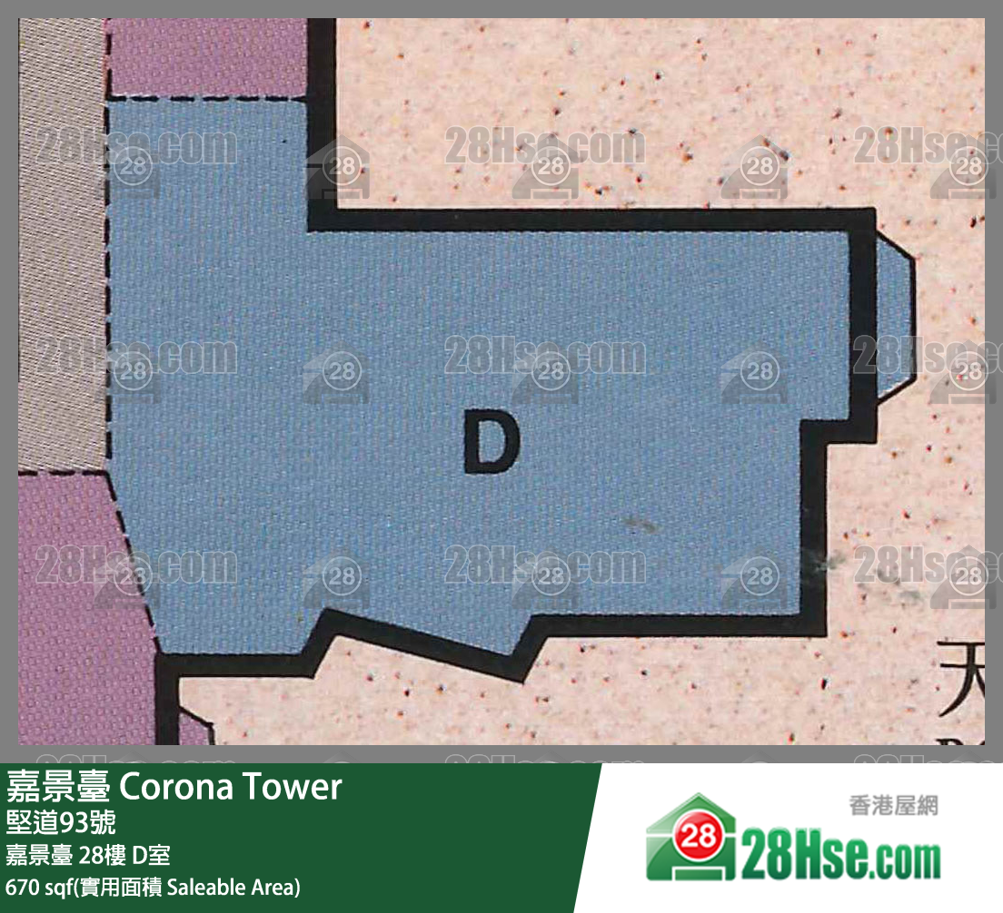 嘉景台 嘉景台28楼 D室 平面图