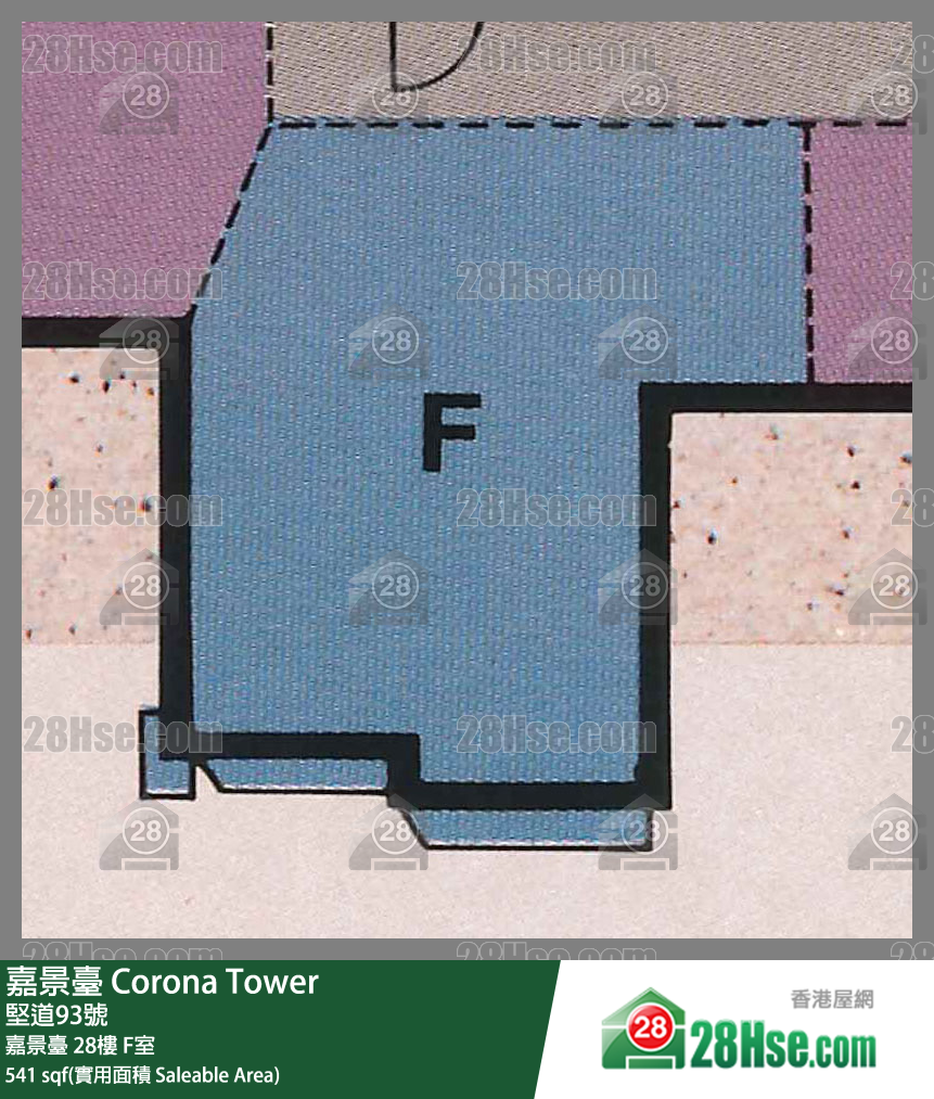 嘉景台 嘉景台 28楼 F室 平面图