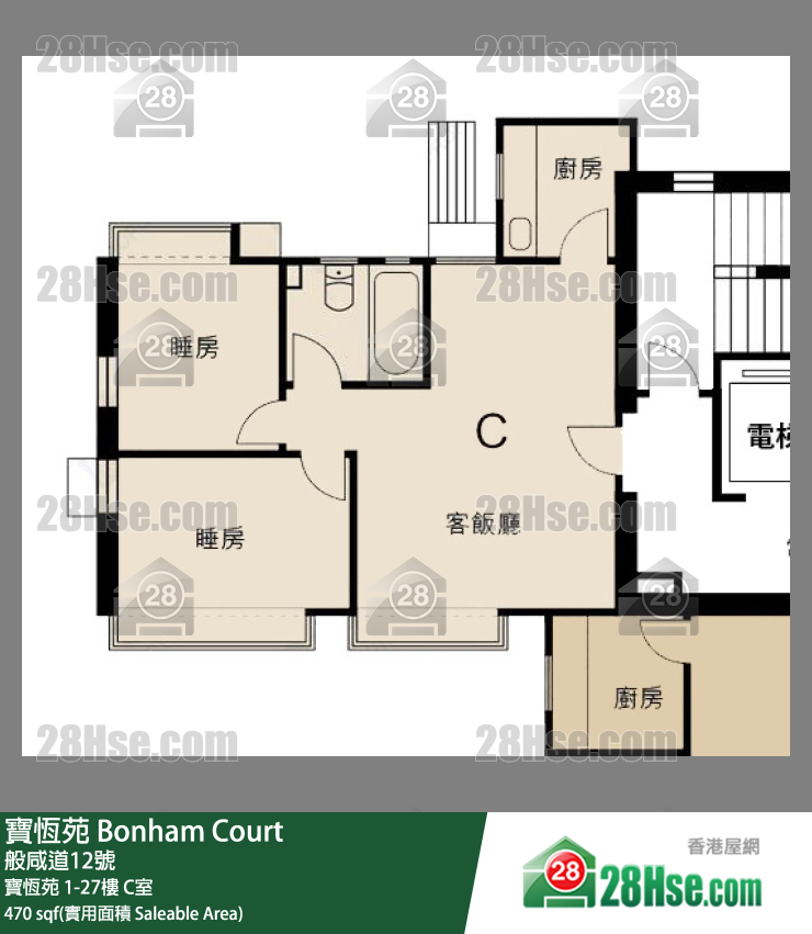 寶恆苑 寶恆苑10樓 C室 平面圖